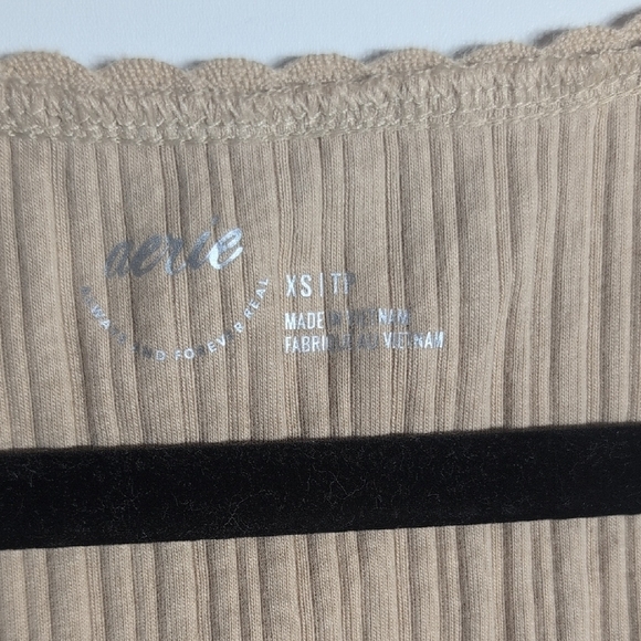 Aerie Tan Ribbed Tank Top - Picture 2 of 5